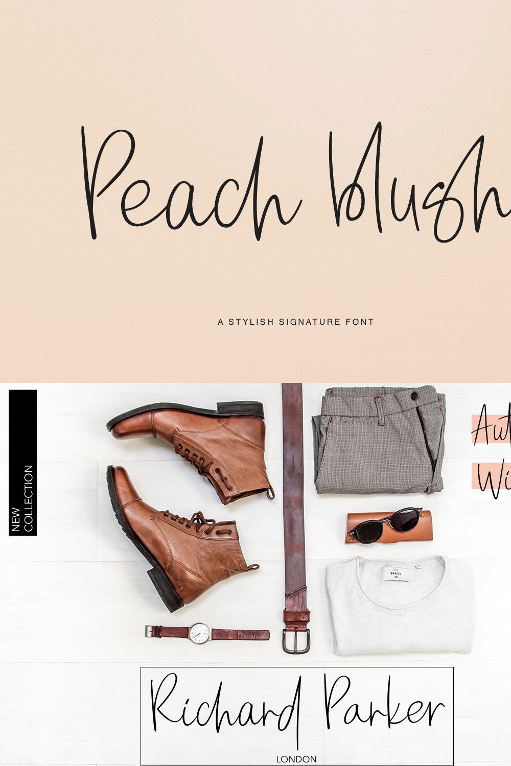 Peach blush pinterest preview image.