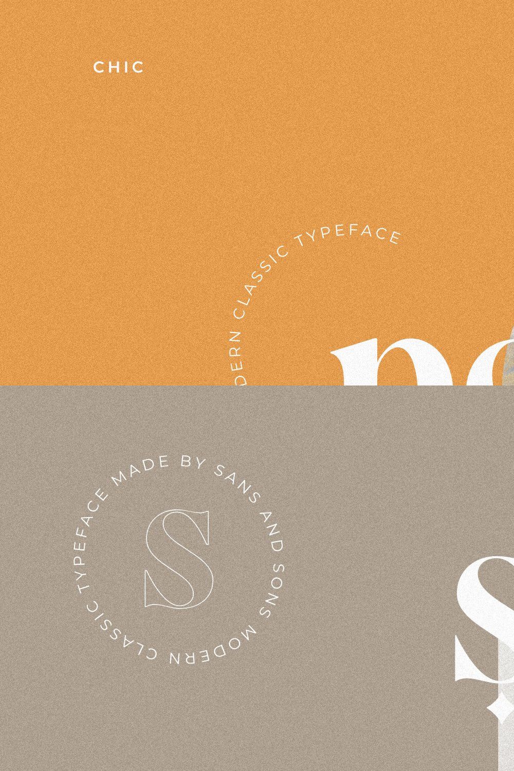 Peach - Modern Chic Serif pinterest preview image.