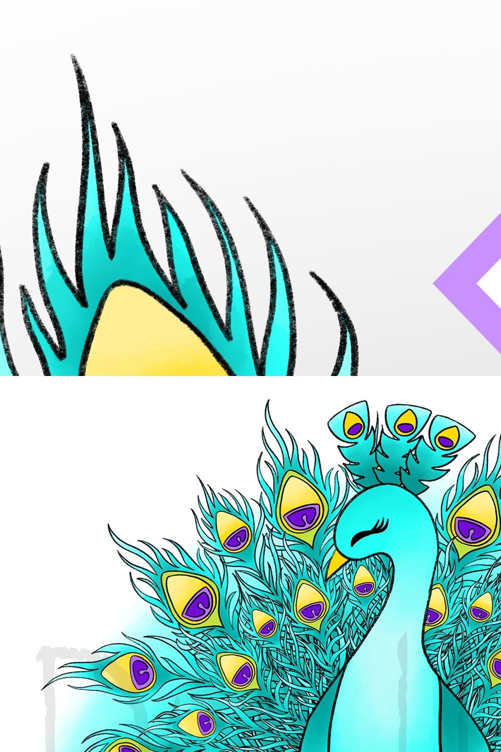 Peacock clipart pinterest preview image.