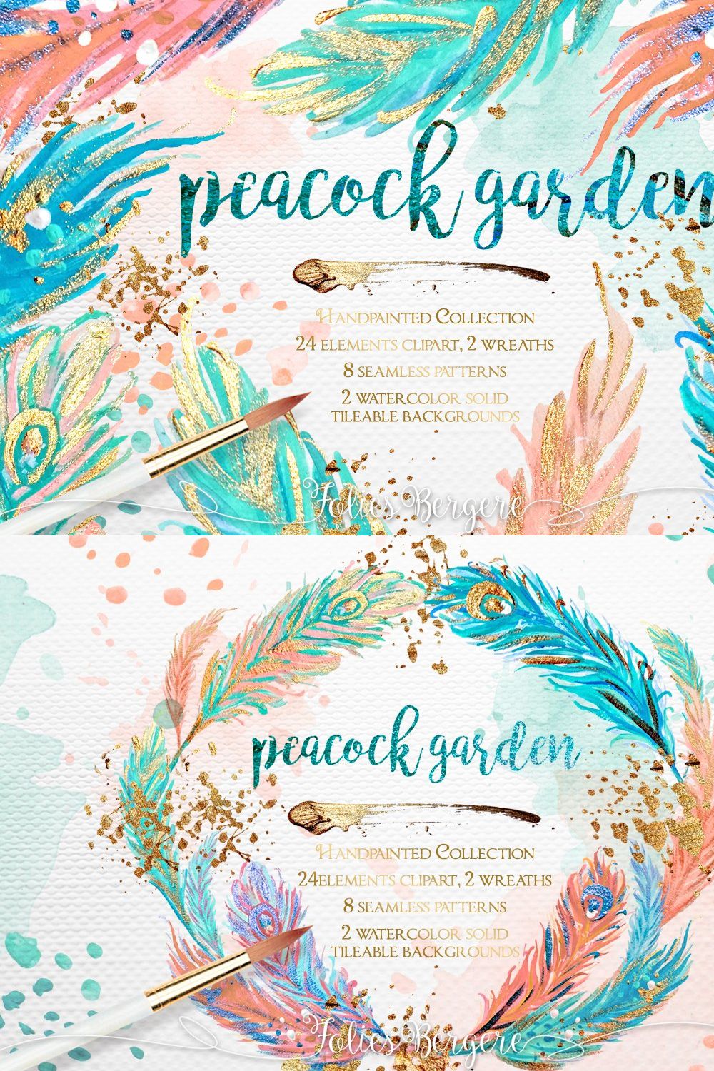 Peacock Garden pinterest preview image.