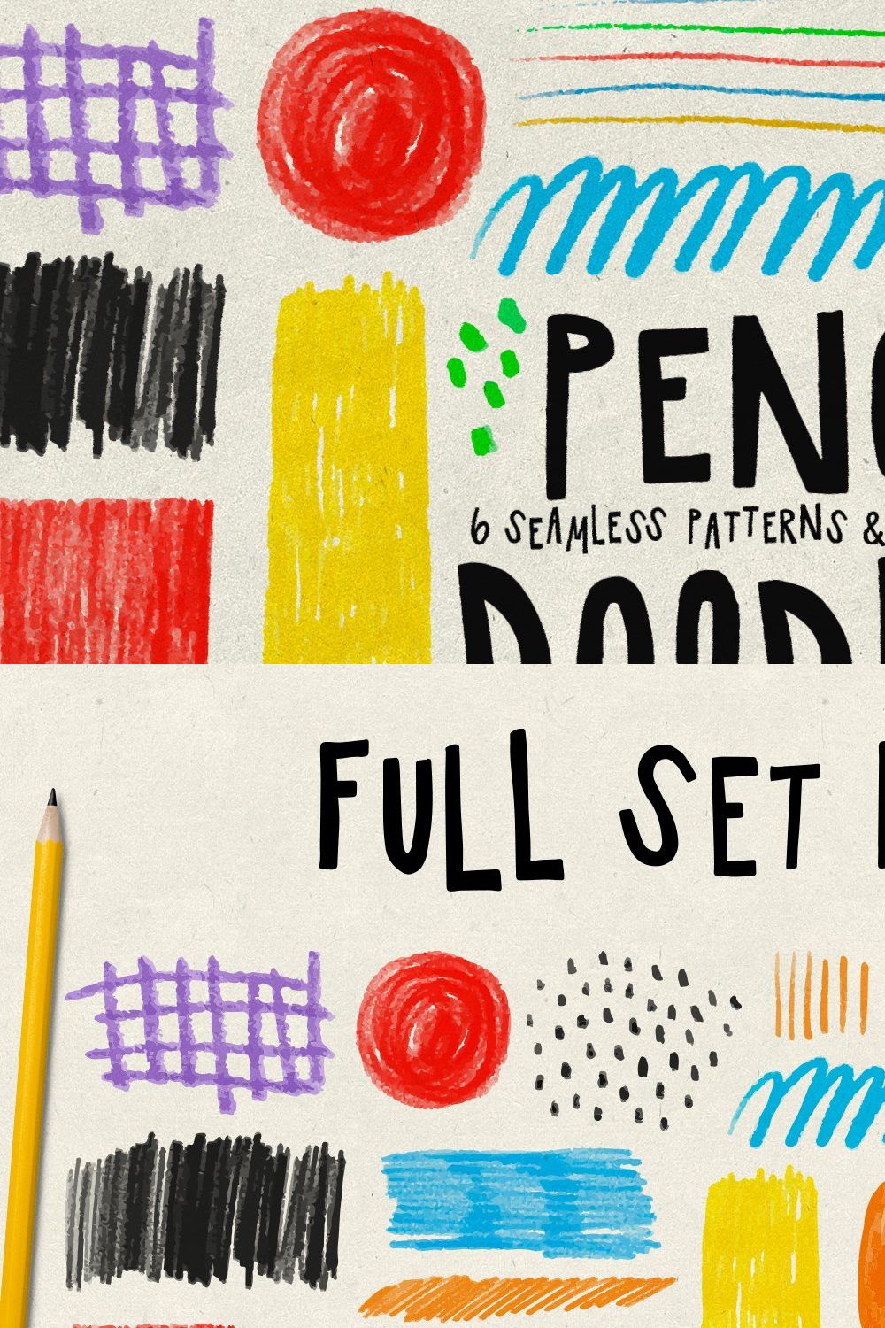 Pencil Doodles: Shapes + Patterns pinterest preview image.
