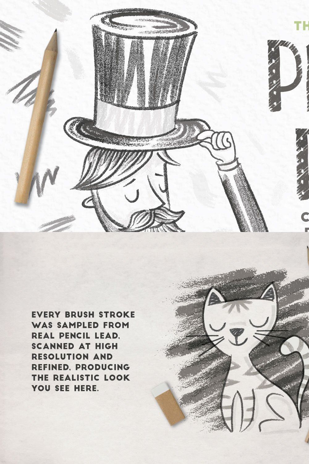 Perfect Pencils - Brush Pack pinterest preview image.