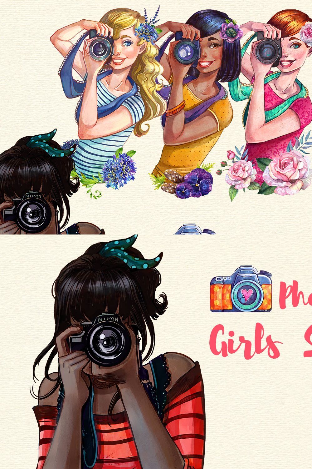 Photographer girl clipart pinterest preview image.