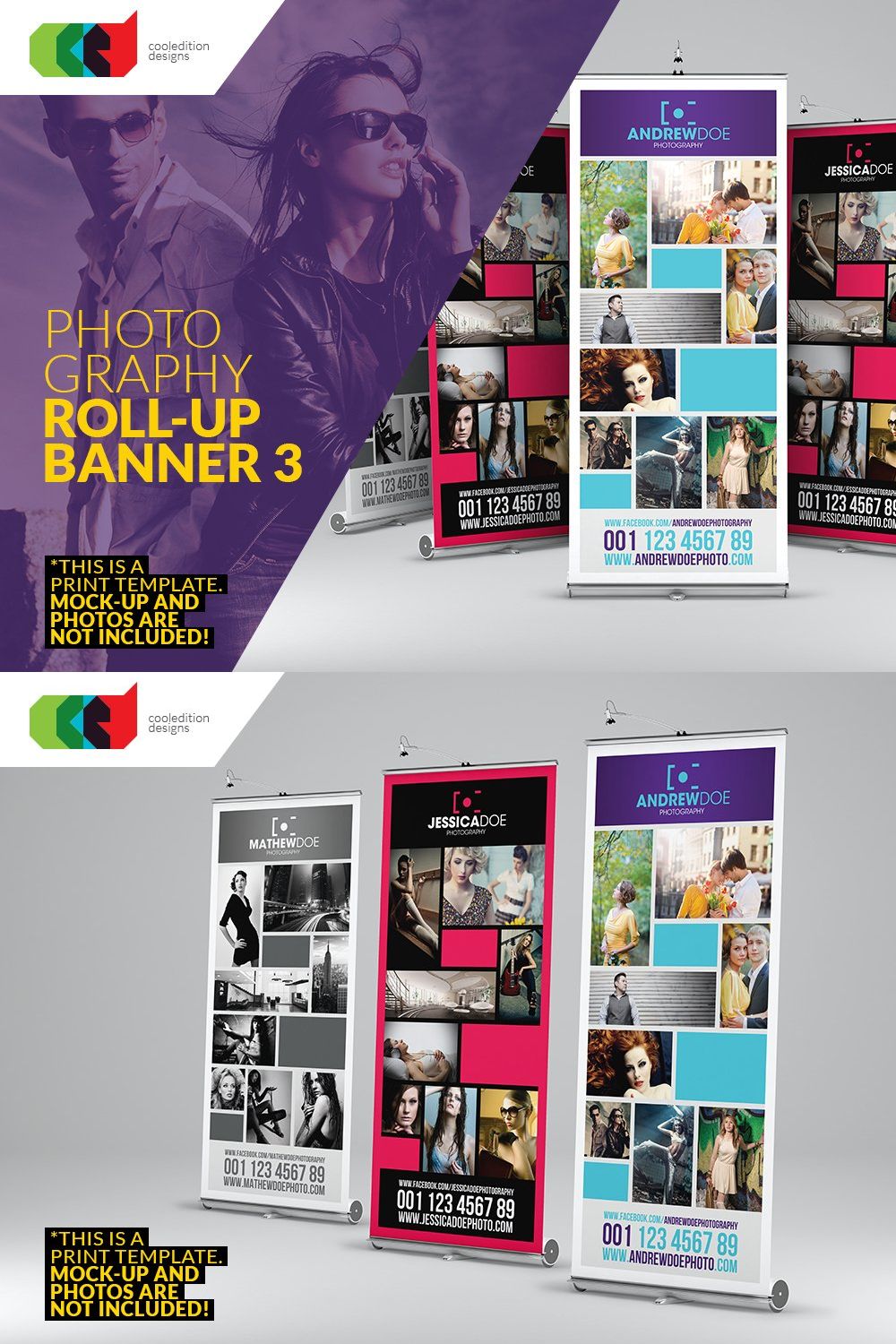 Photography Roll-Up Banner 3 pinterest preview image.