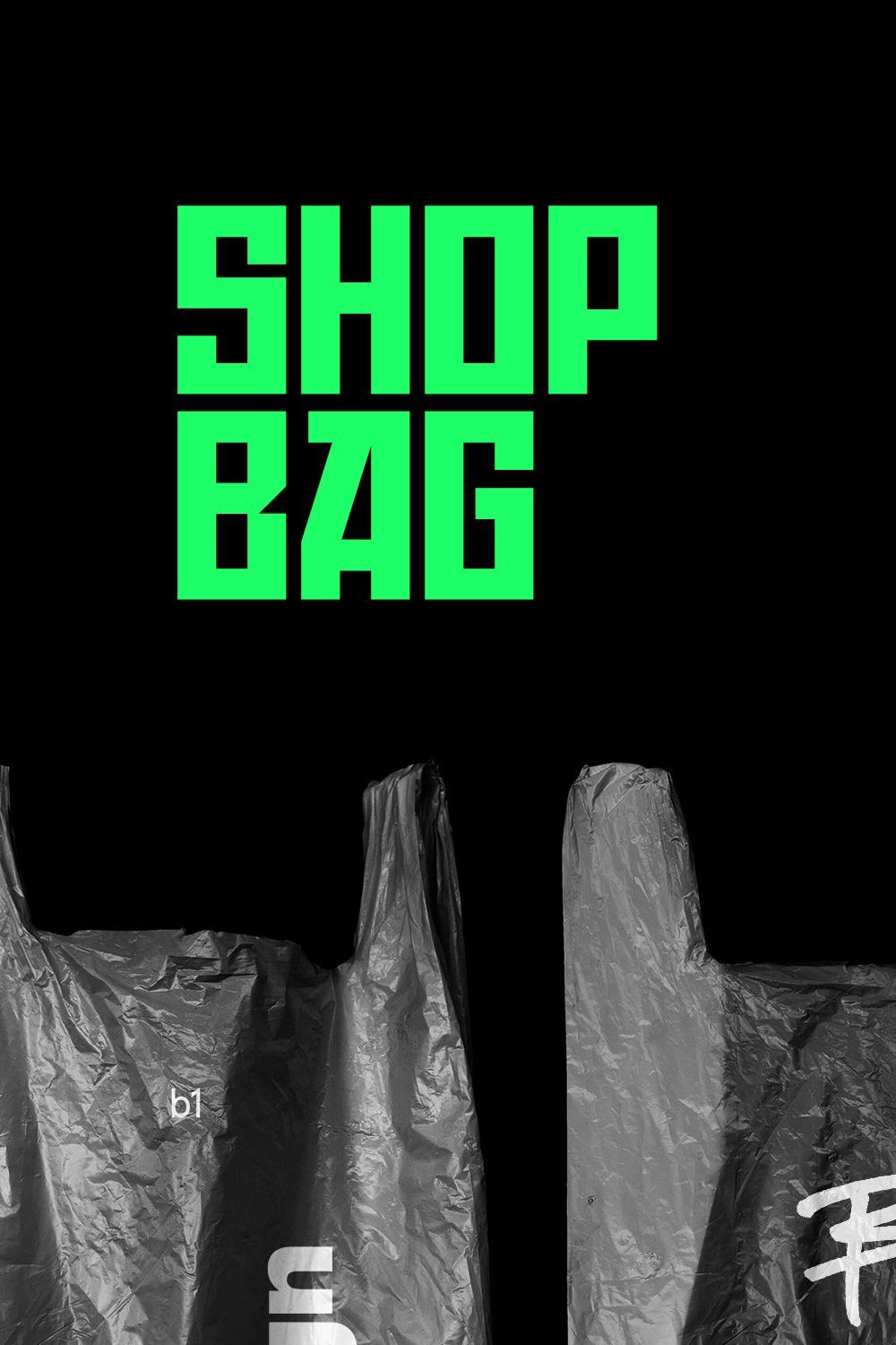 Plastic Shopping Bag Mockup pinterest preview image.