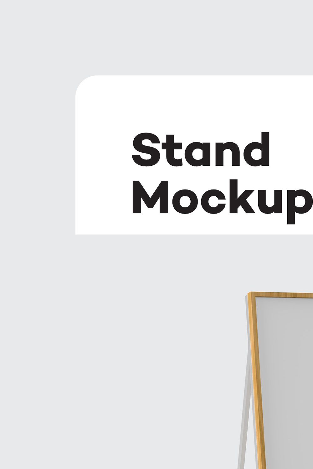 Plastic Stand Mockup pinterest preview image.