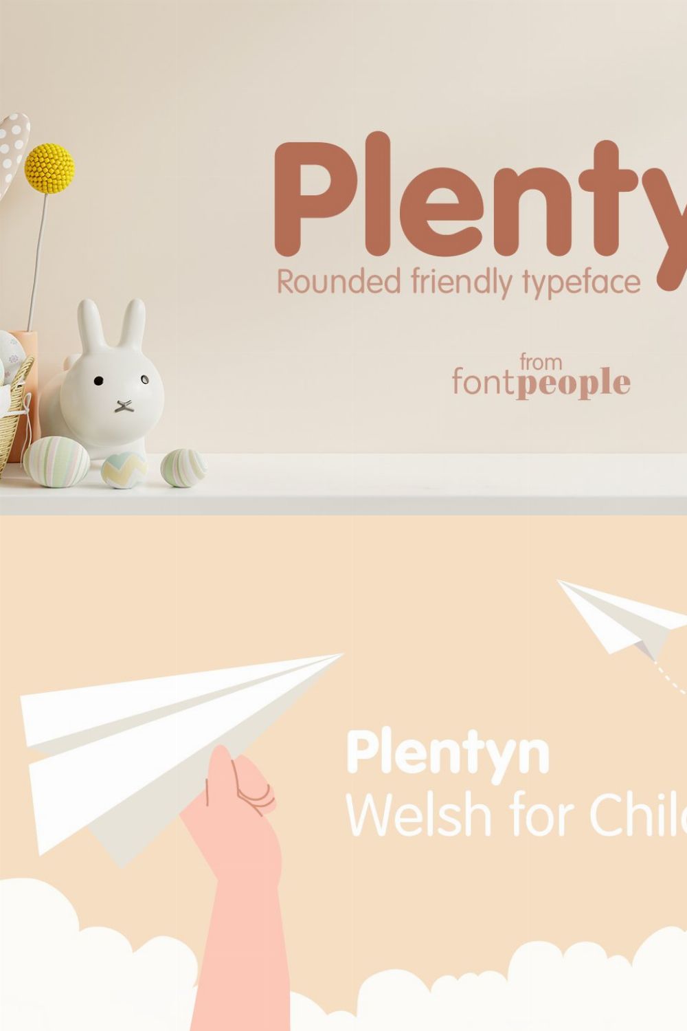 Plentyn font family by FontPeople pinterest preview image.