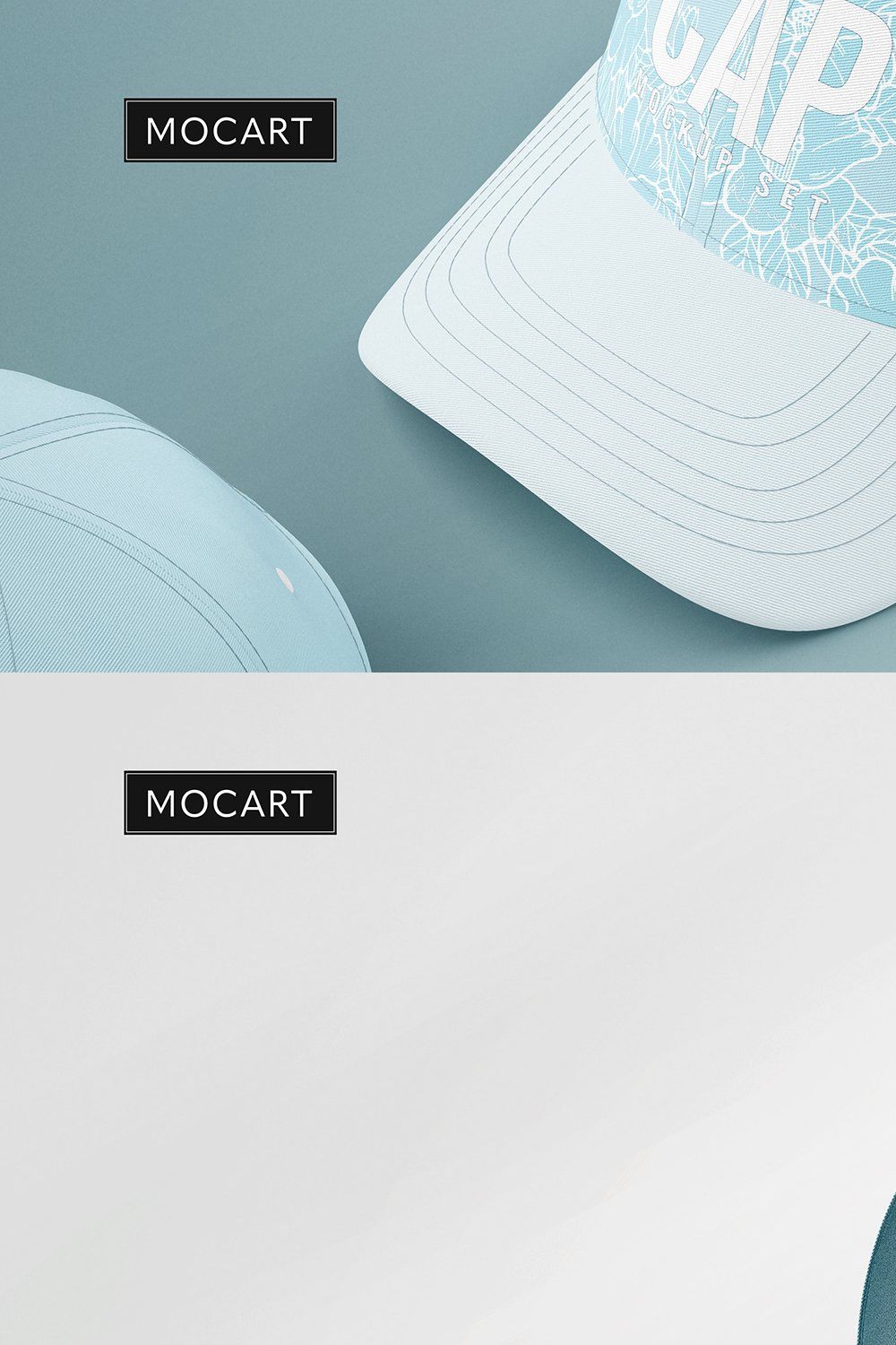 Polo Cap Mockup Set v.2 pinterest preview image.