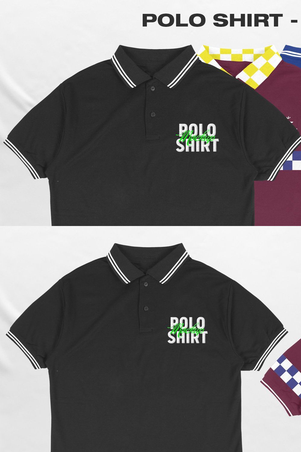 Polo Shirt - Mockup pinterest preview image.