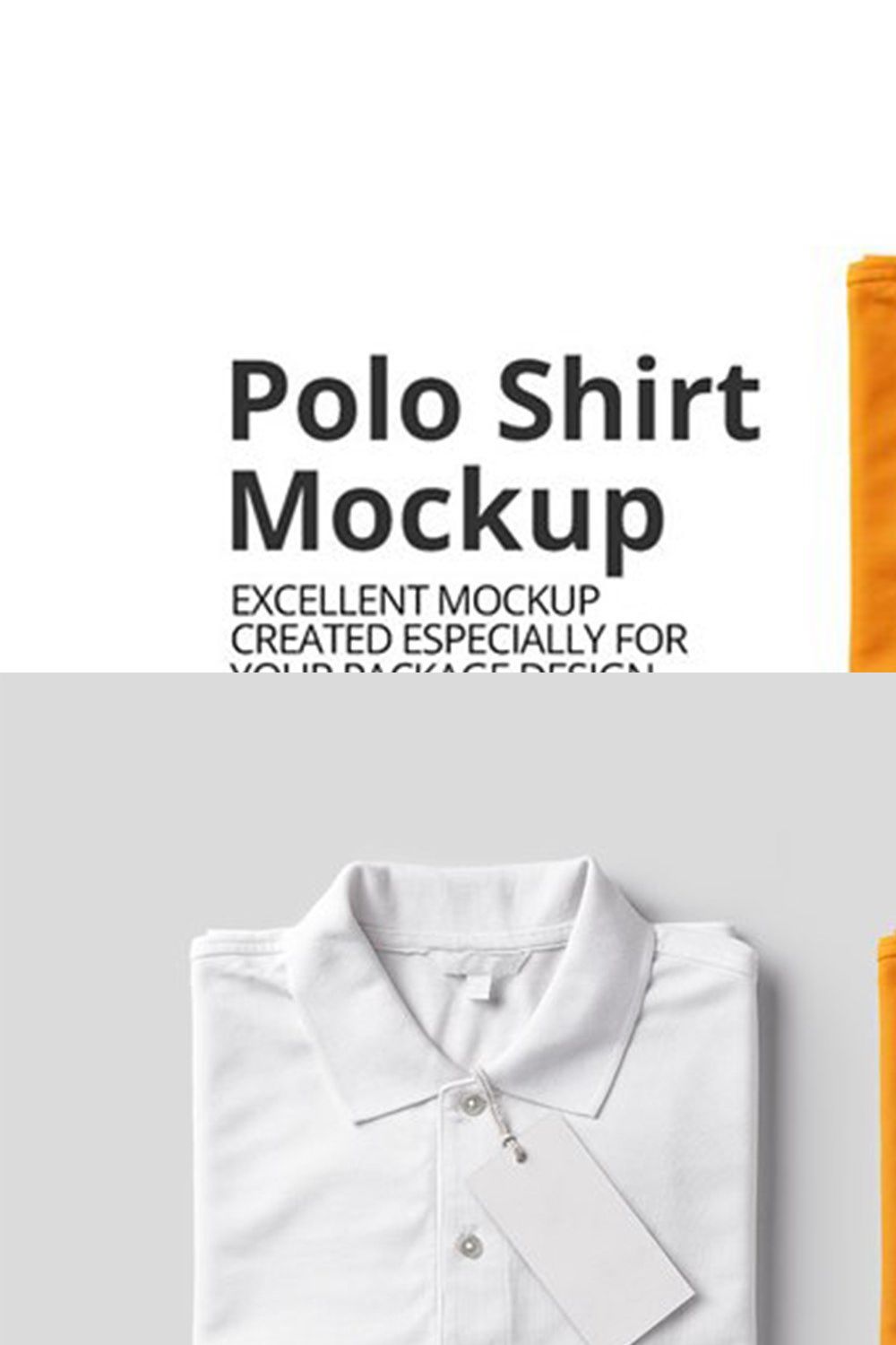 Polo Shirt Mockup pinterest preview image.