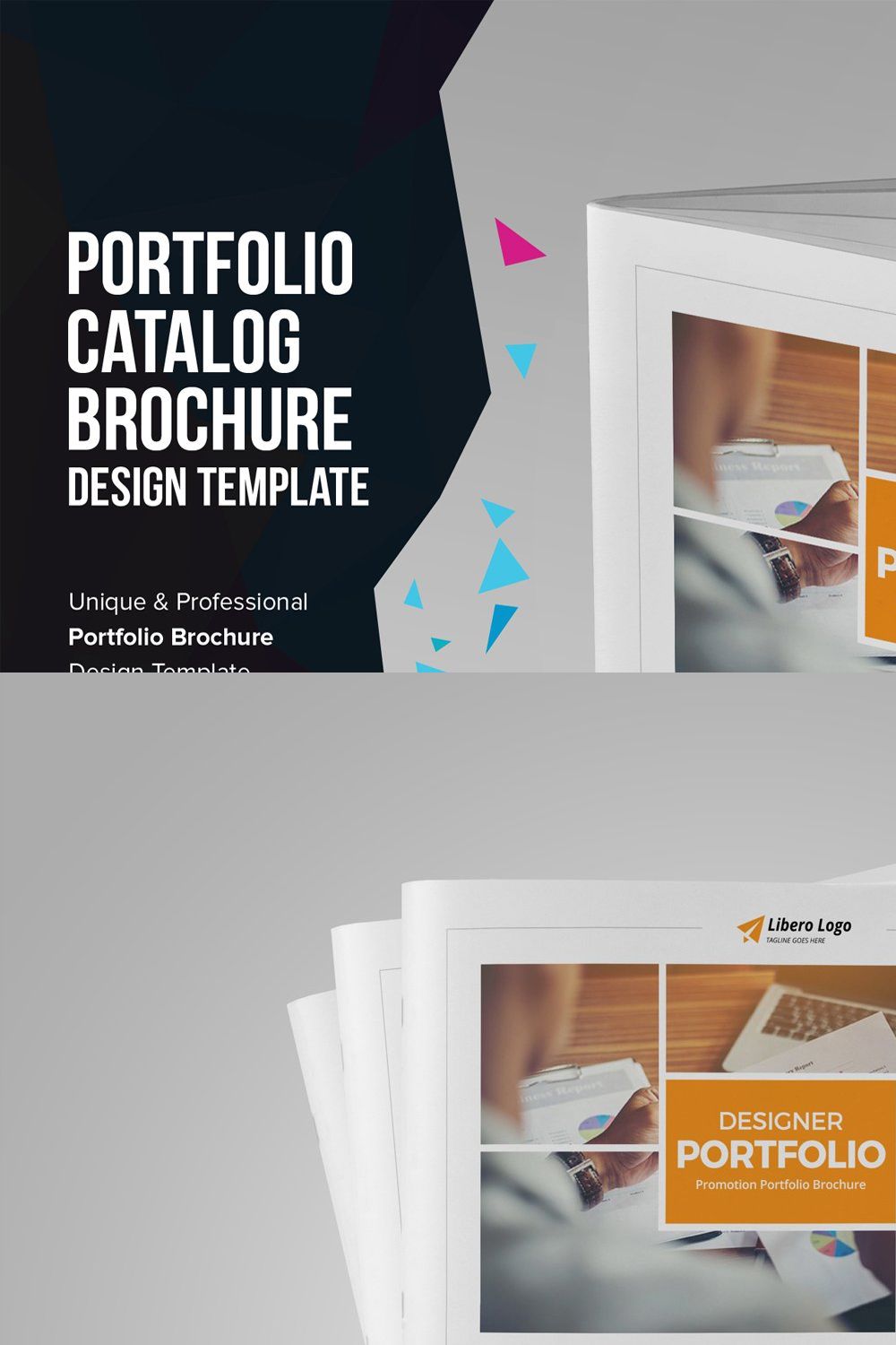 Portfolio Brochure Design v5 pinterest preview image.