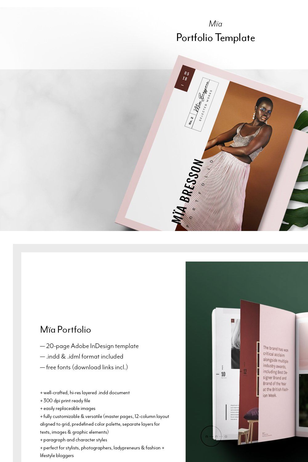 Portfolio & Catalog • Mïa pinterest preview image.