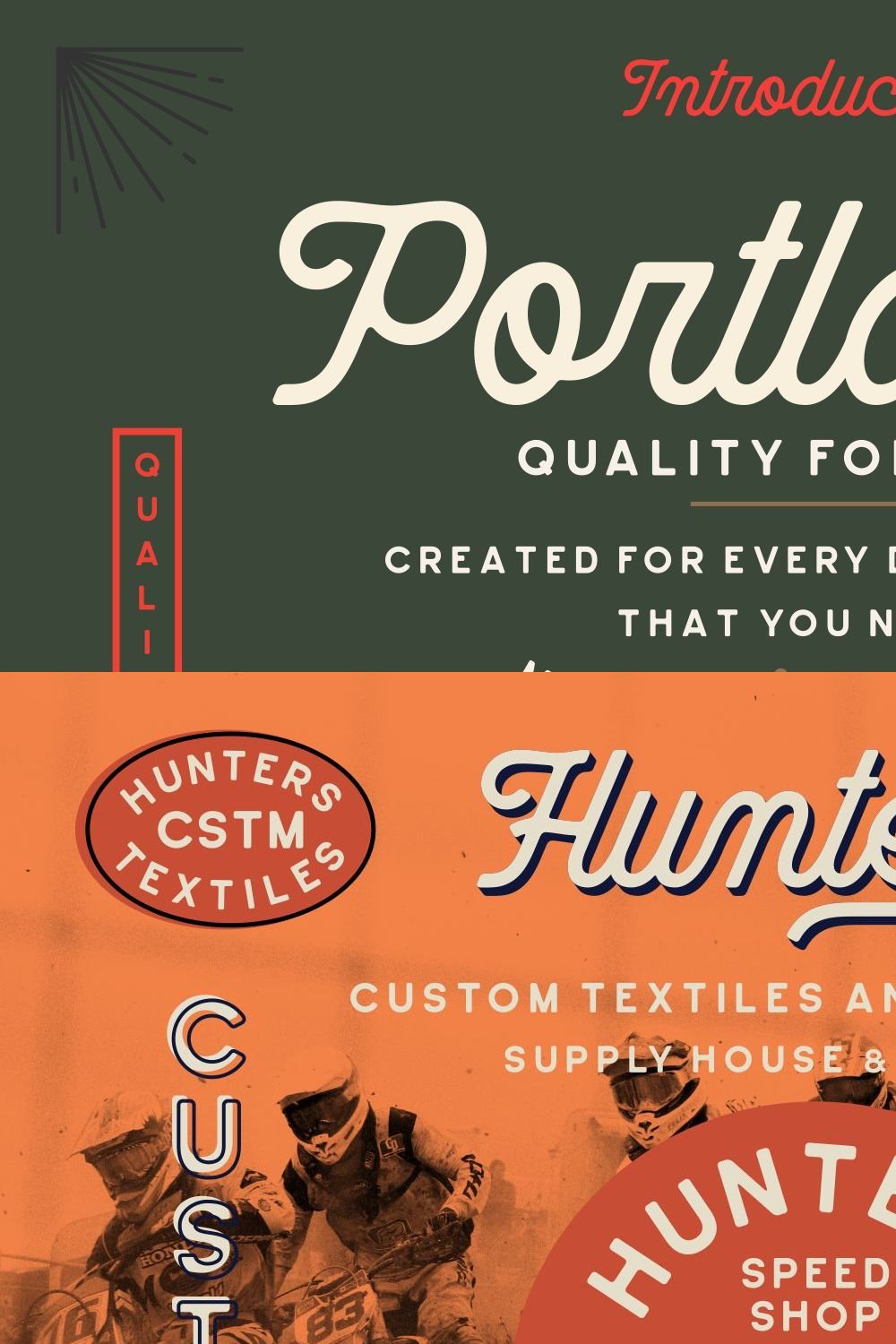 Portland Font Duo pinterest preview image.