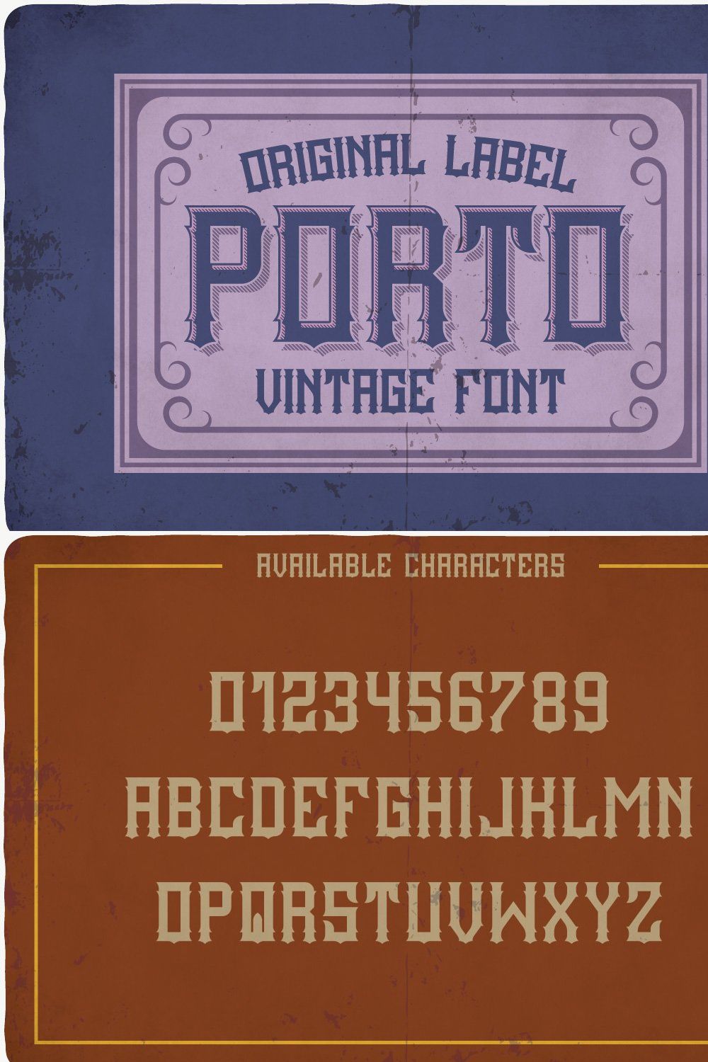Porto typeface pinterest preview image.