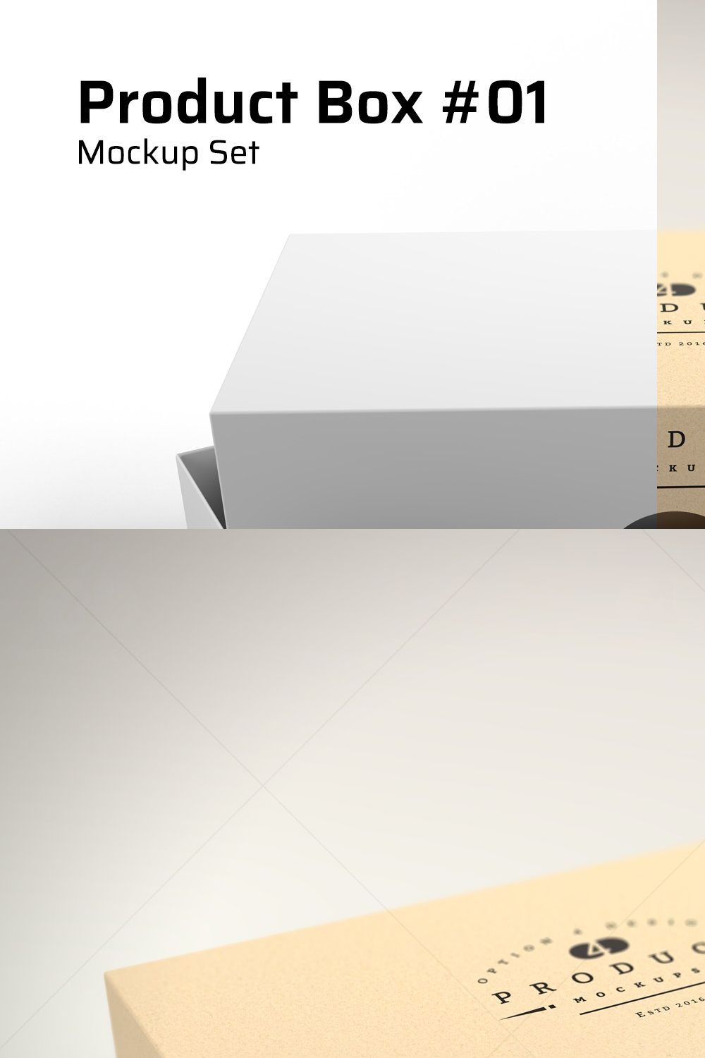 Product Box Mockup #01 pinterest preview image.