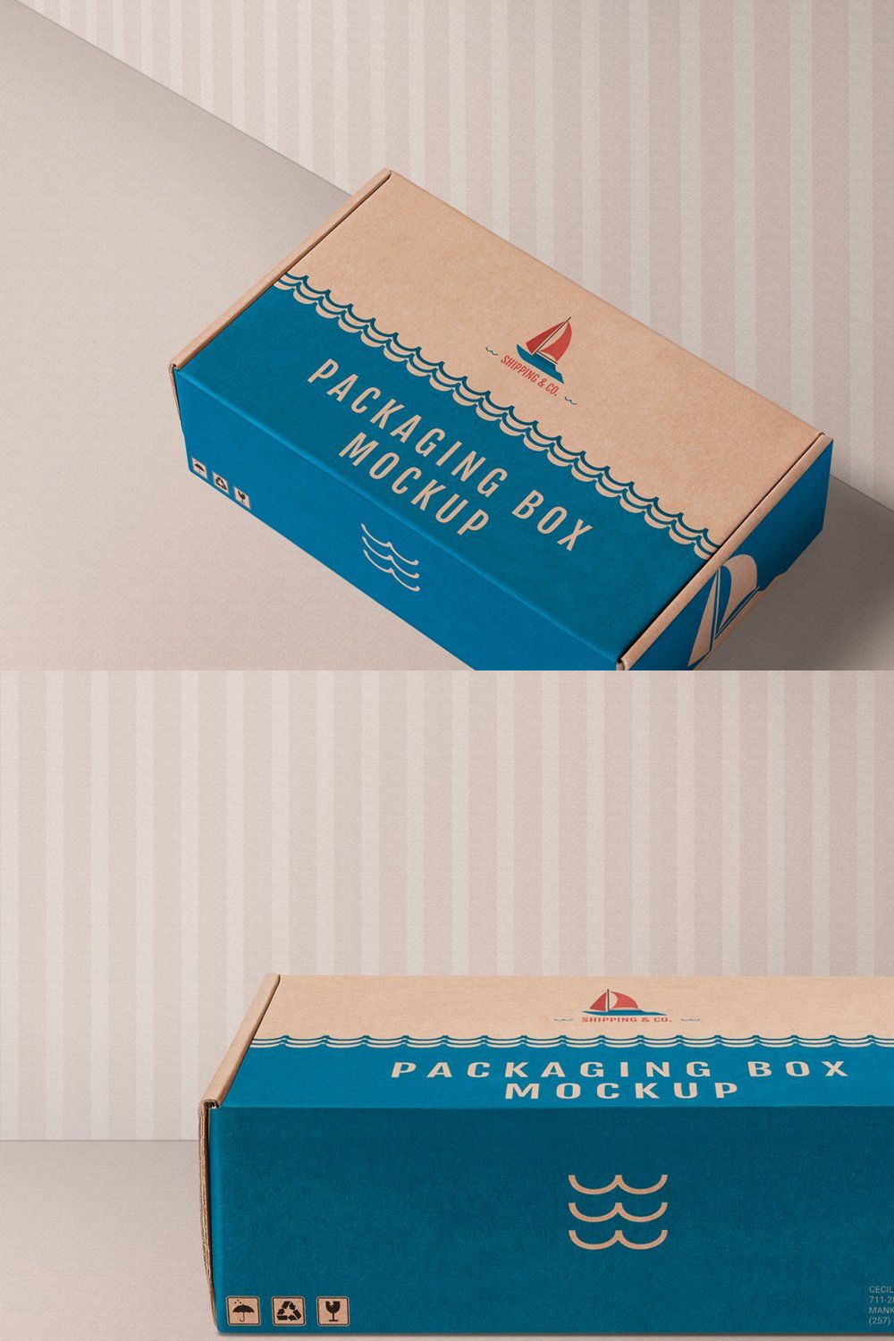 Product Box Mockups pinterest preview image.