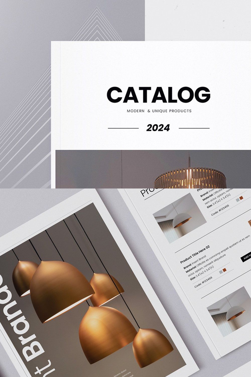 Product Catalog | Docx, Indd pinterest preview image.