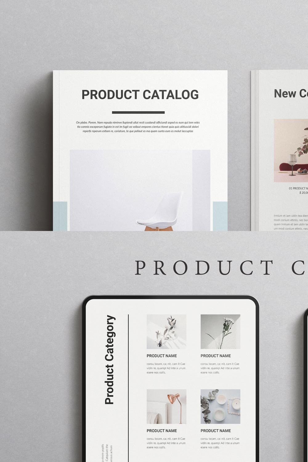 Product Catalog Template pinterest preview image.