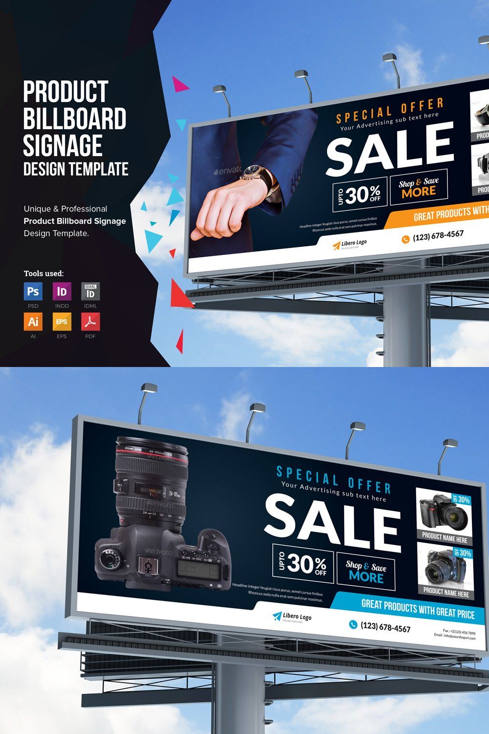 Product Promotion Billboard Signage pinterest preview image.