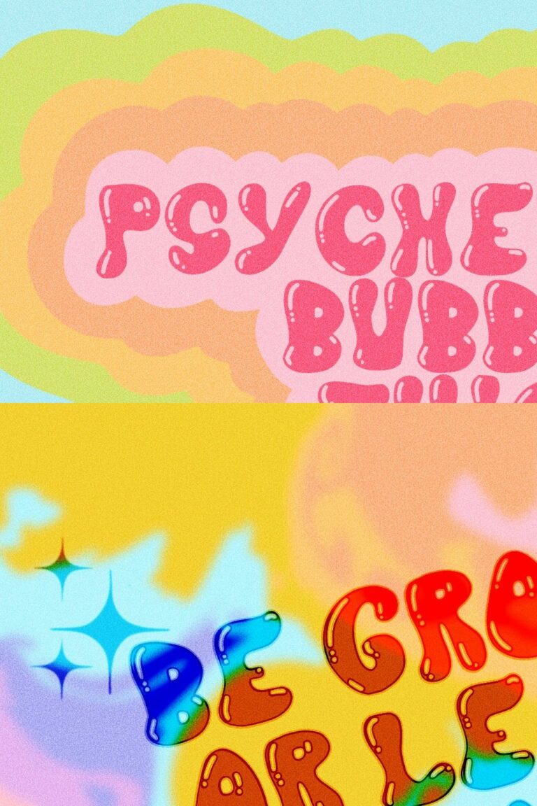 Psychedelic Bubble Juicy Font – MasterBundles