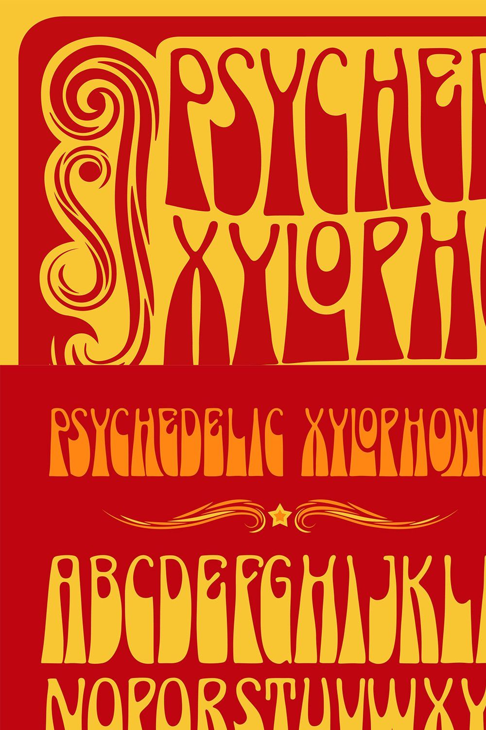 Psychedelic Xylophones Font pinterest preview image.