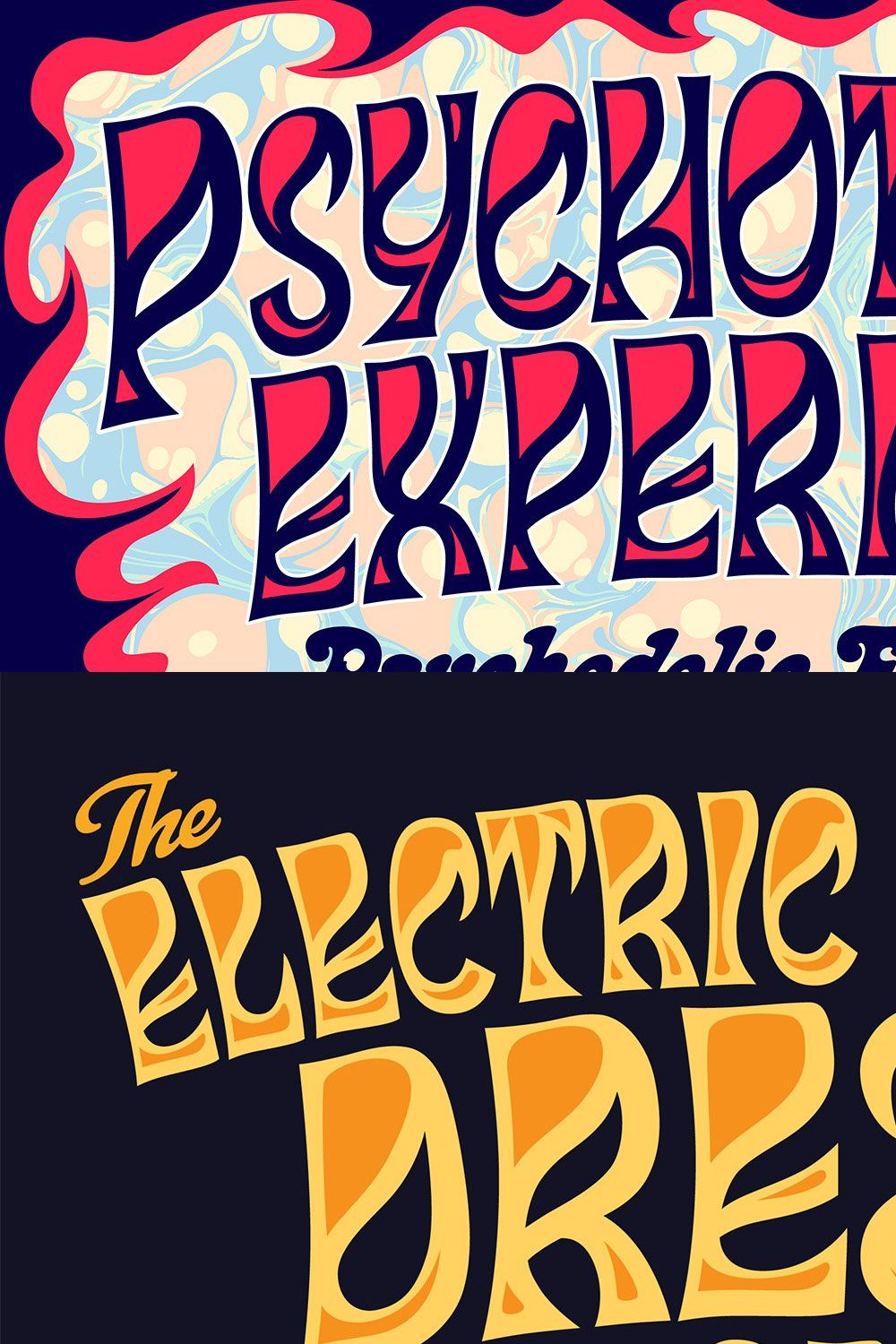 Psychotropic Experience Font Family pinterest preview image.