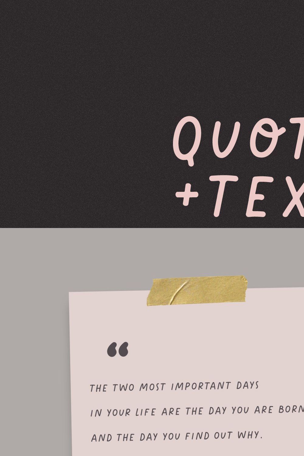 Quotes and Texts Font pinterest preview image.