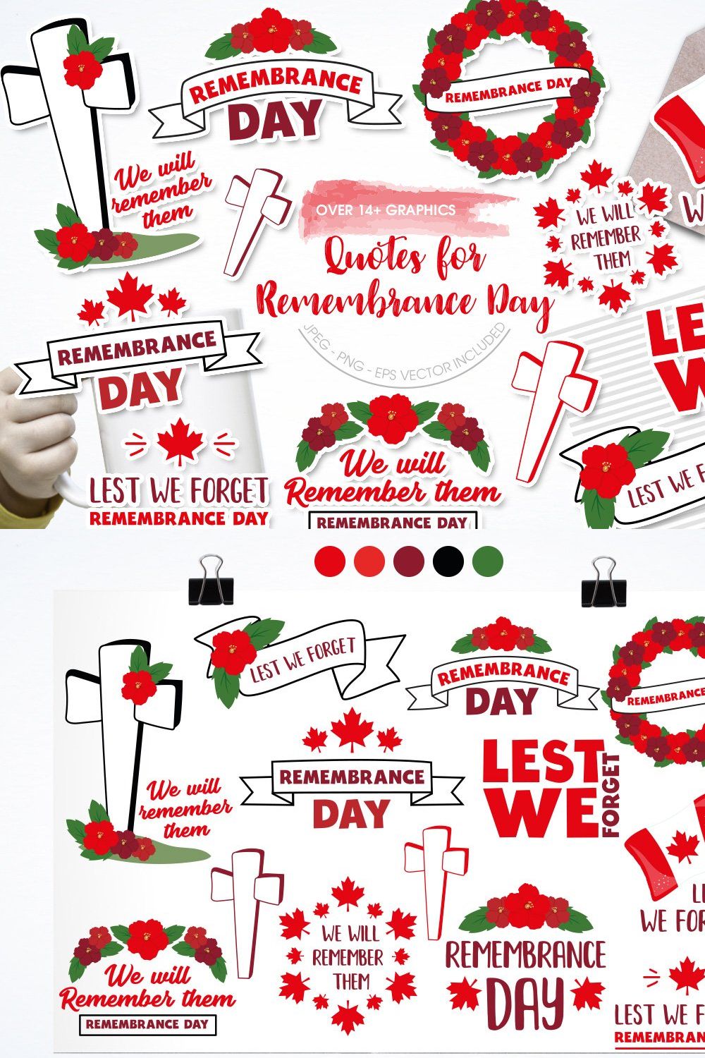 Quotes for Remembrance Day pinterest preview image.