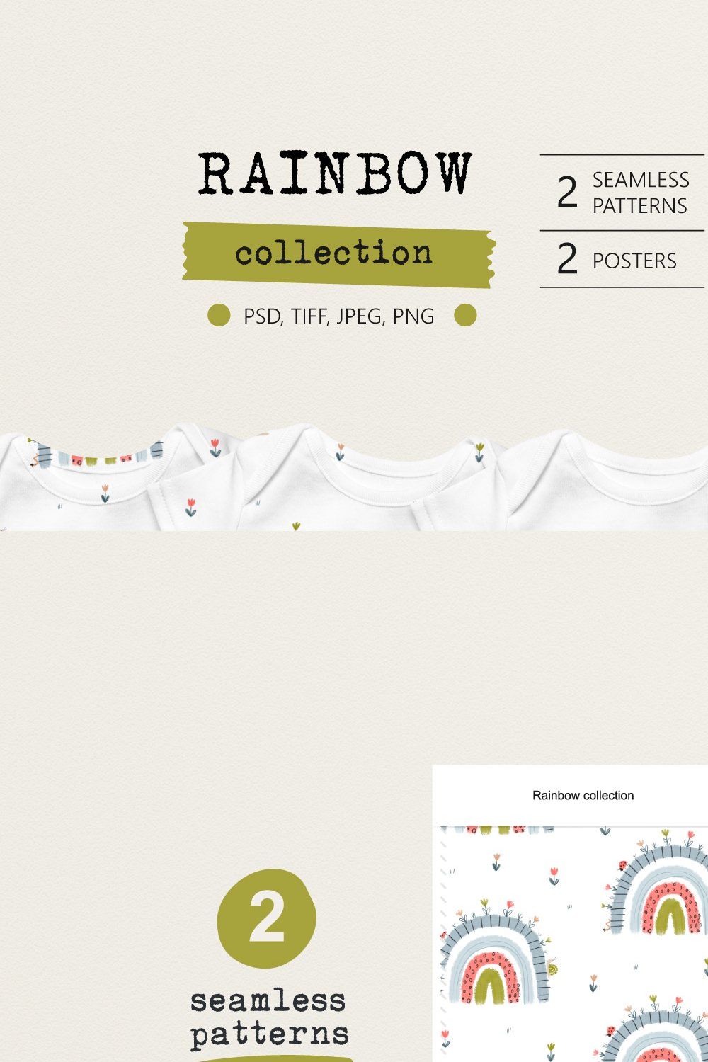 Rainbow pinterest preview image.