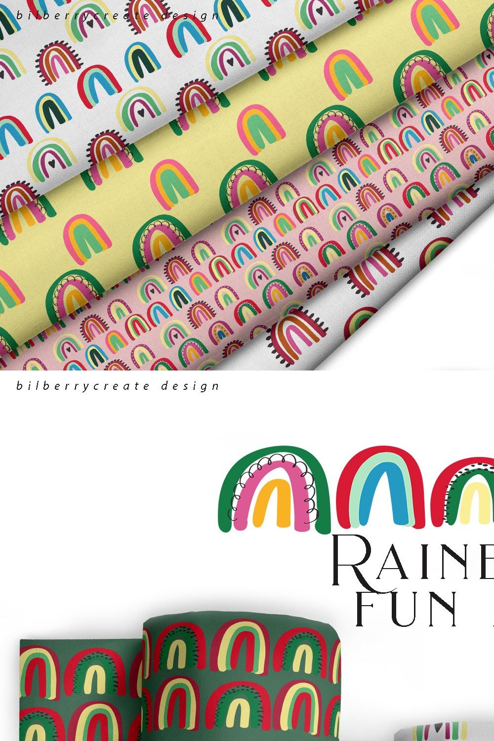Rainbow Fun Art pinterest preview image.
