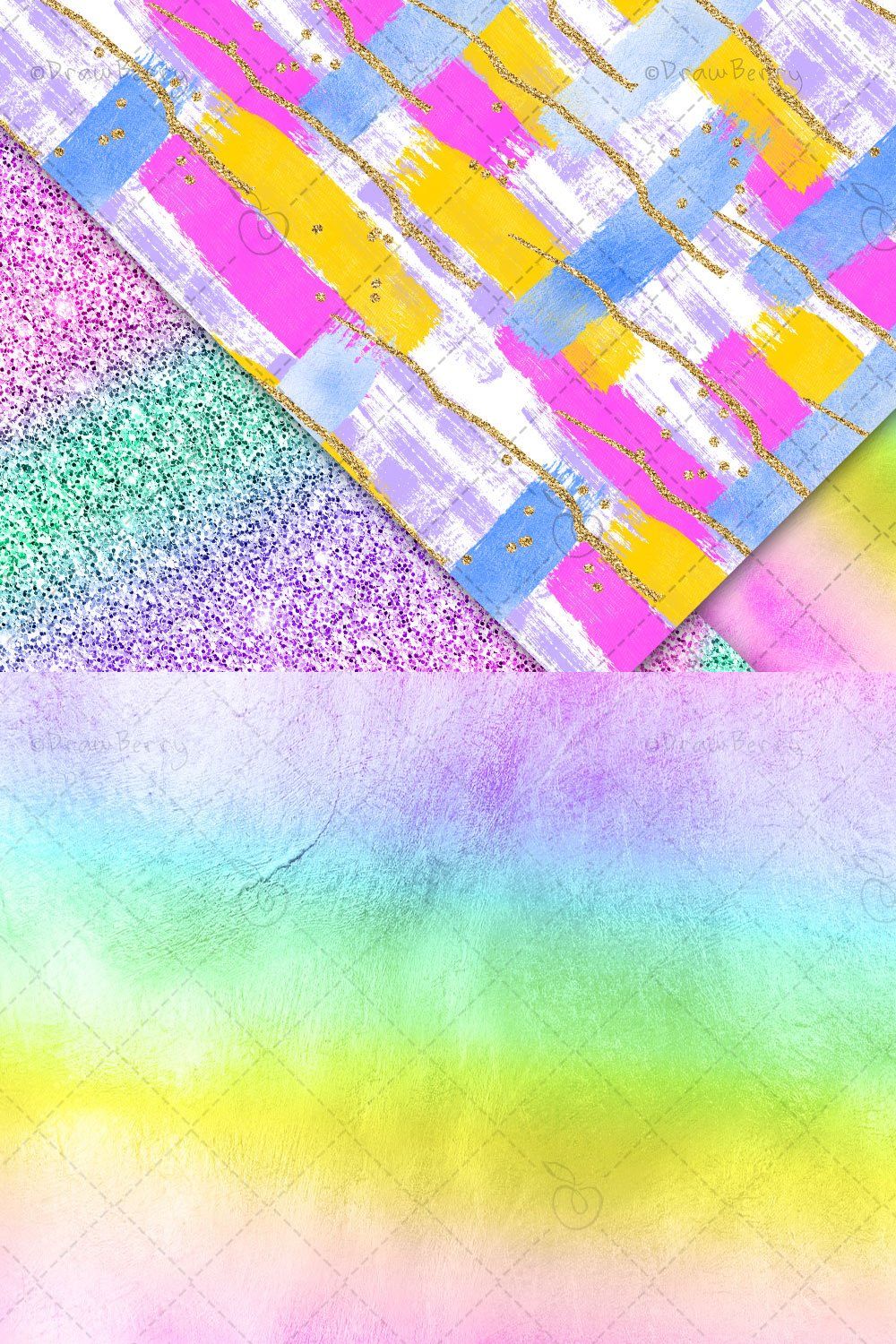 Rainbow Patterns Unicornland-1 DP087 pinterest preview image.