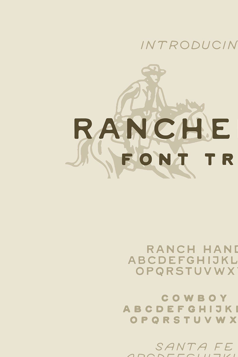 Rancheros - Western Font Trio pinterest preview image.