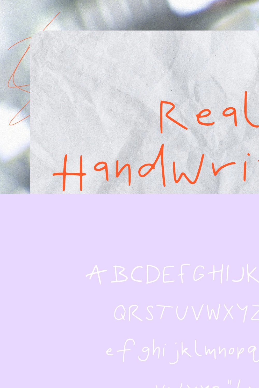 Real Handwriting | Font pinterest preview image.