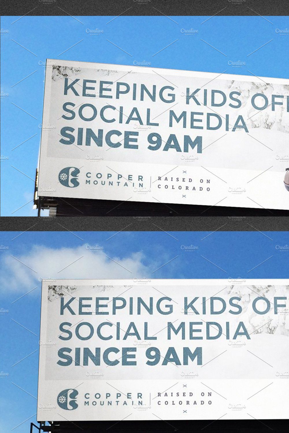 Real World Billboard Mockup Template pinterest preview image.