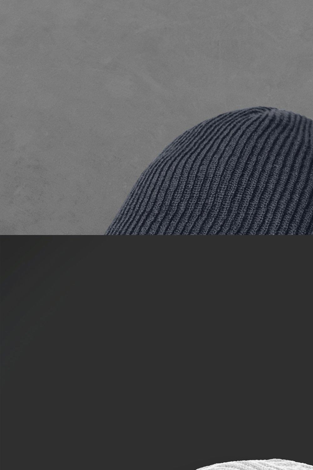 Realistic Beanie Hat Mockup 2 pinterest preview image.