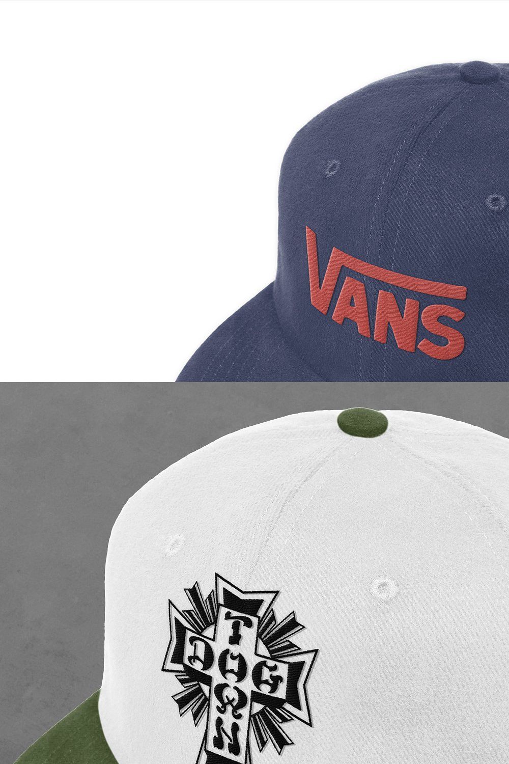 Realistic Snapback Hat Mockup 2 pinterest preview image.