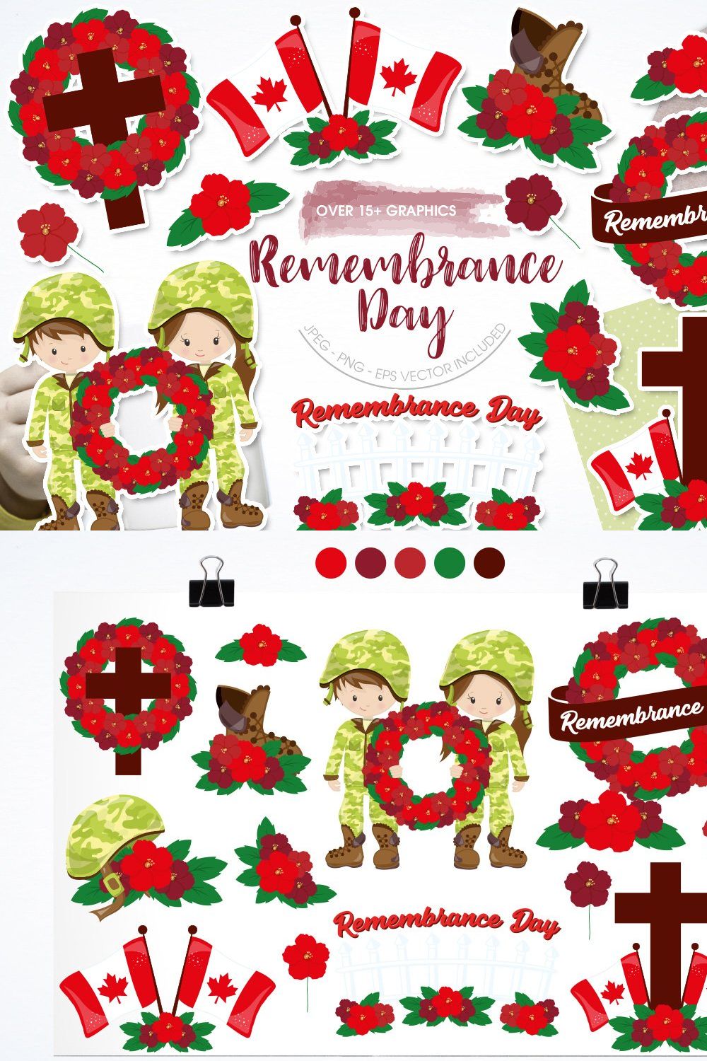 Remembrance Day pinterest preview image.