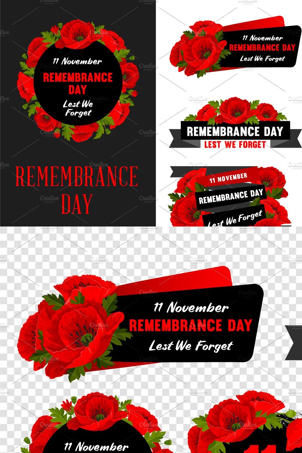Remembrance Day Set pinterest preview image.