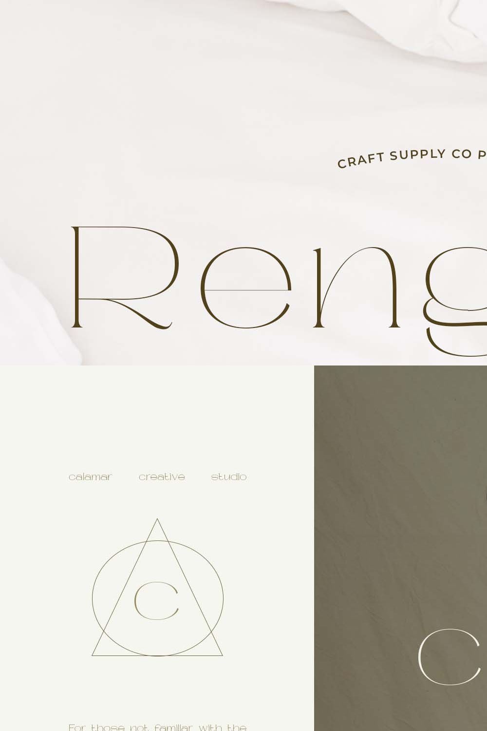 Rengard - Modern Serif Typeface pinterest preview image.