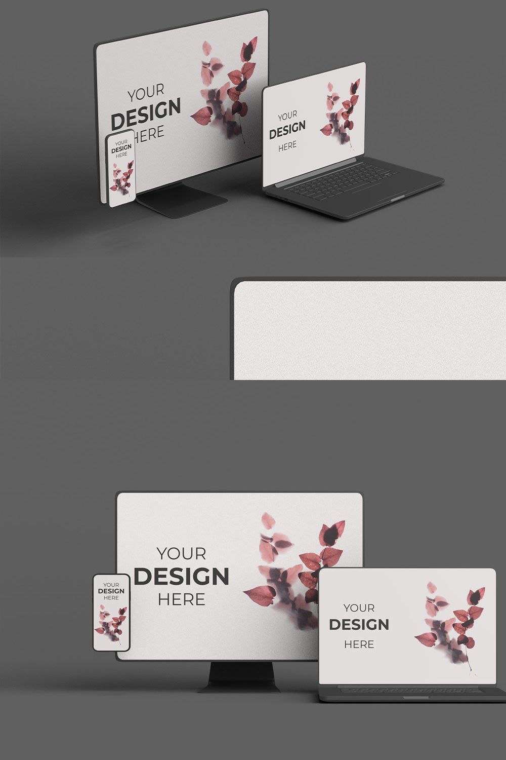 Responsive Devices Mockup pinterest preview image.