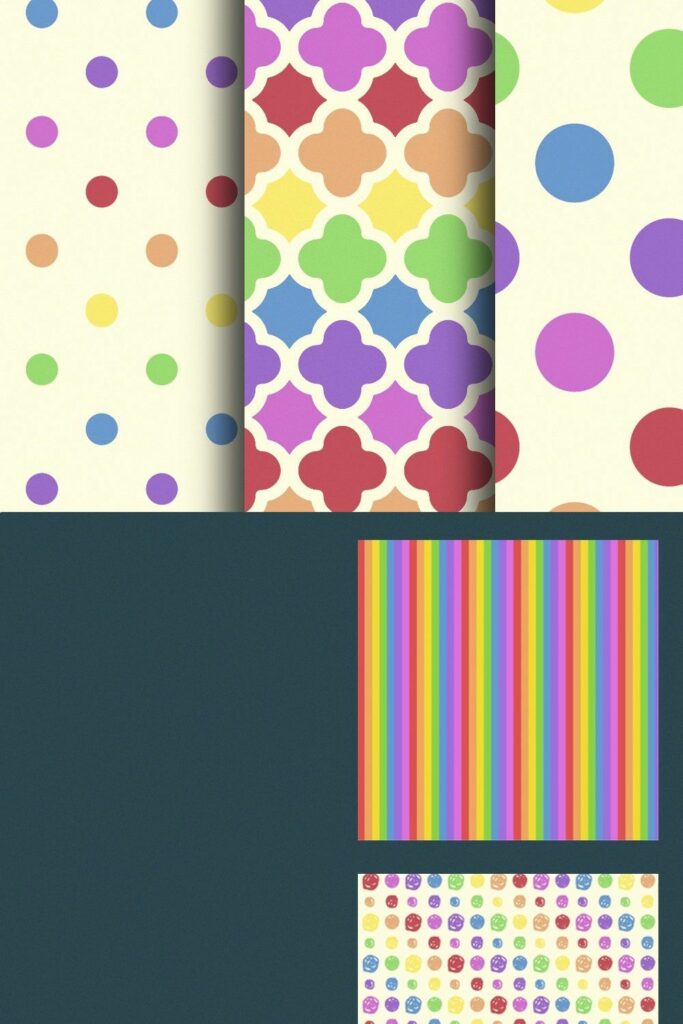 Retro rainbow patterns – MasterBundles