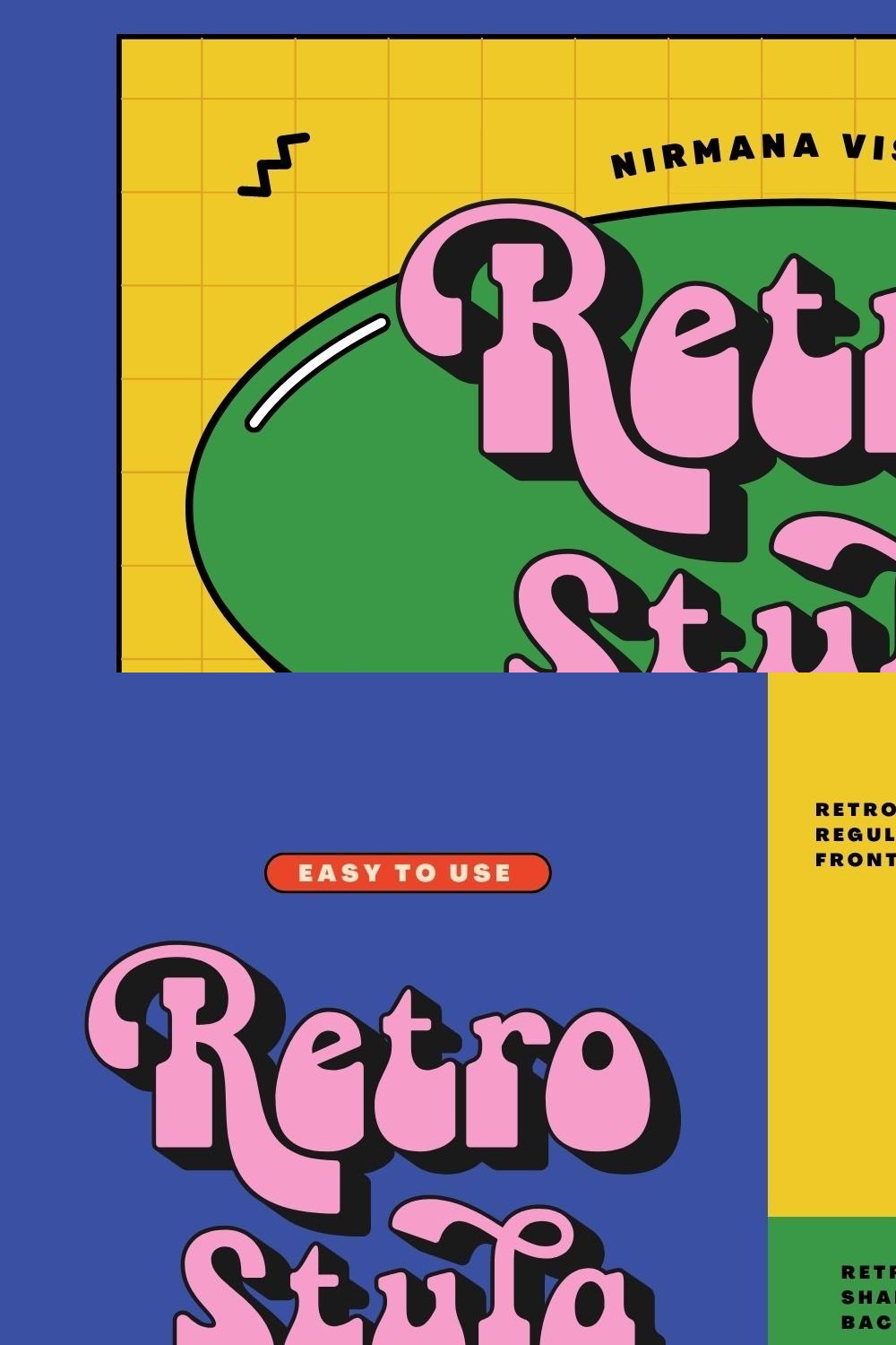Retro Styla - Retro Font pinterest preview image.