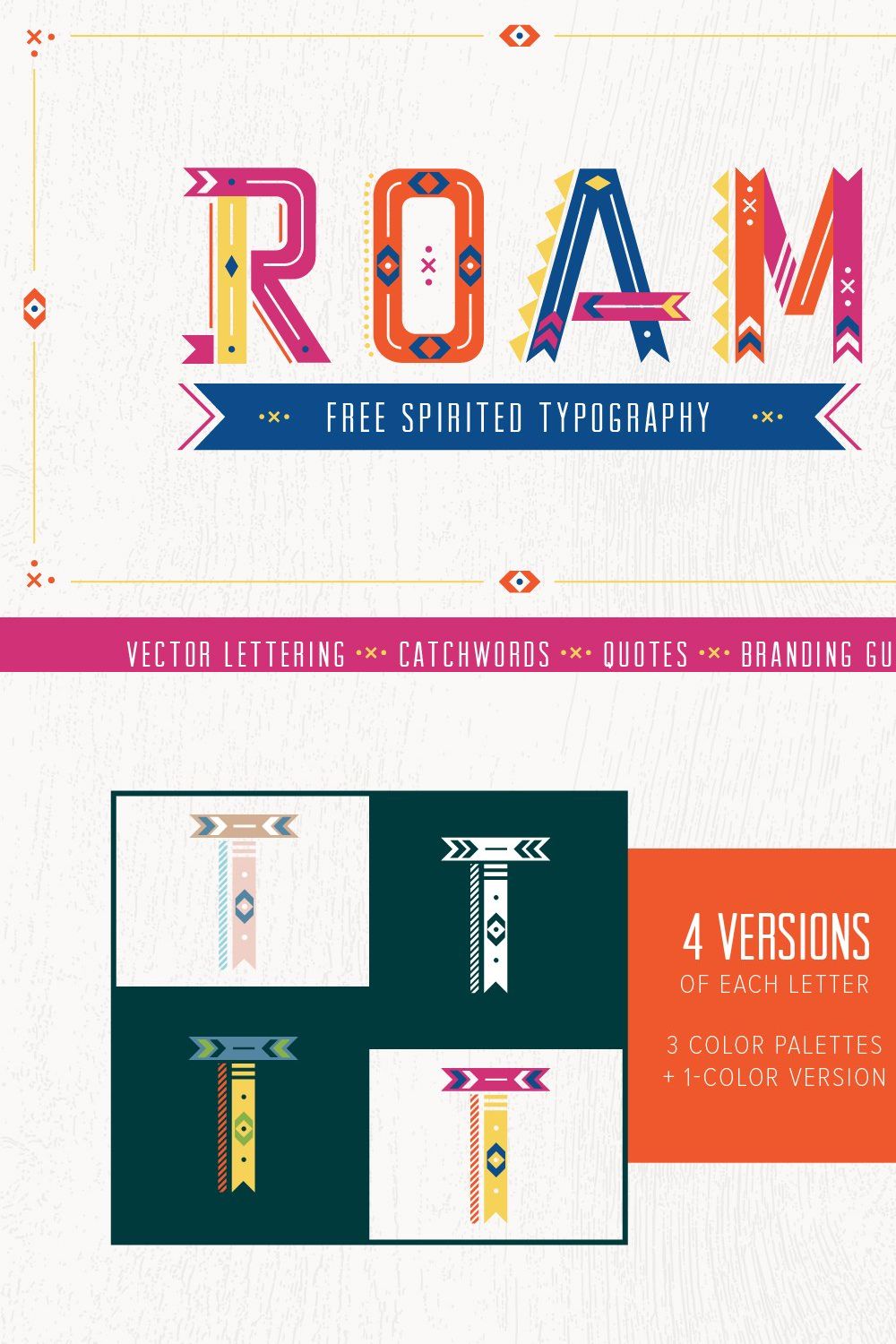 ROAM: Geometric Type Collection pinterest preview image.