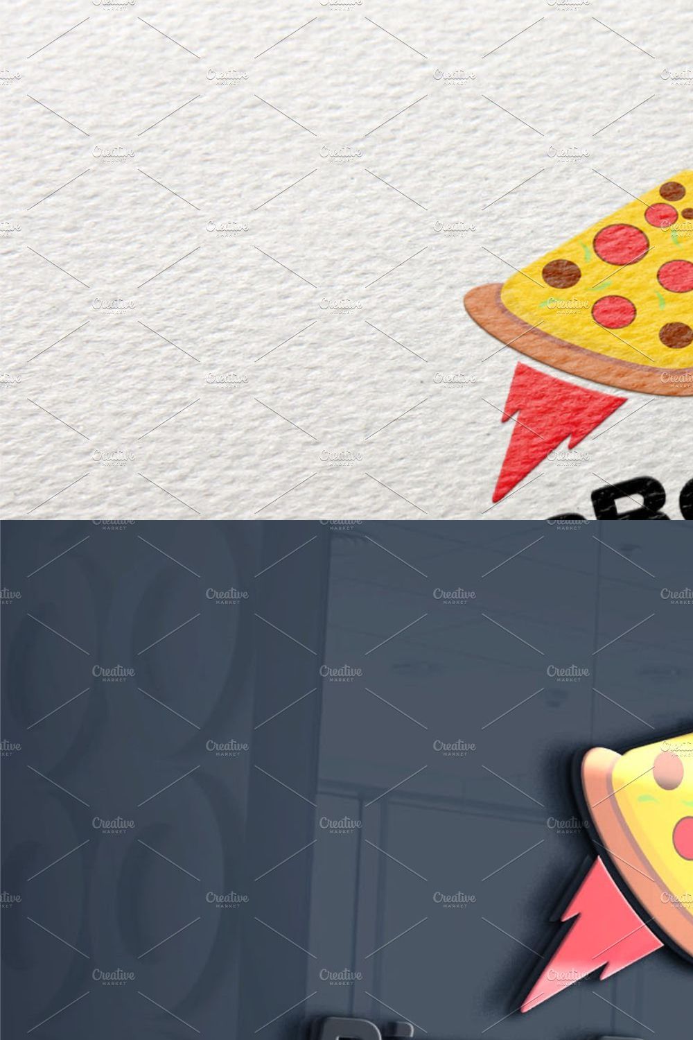 Rocket Pizza Logo pinterest preview image.