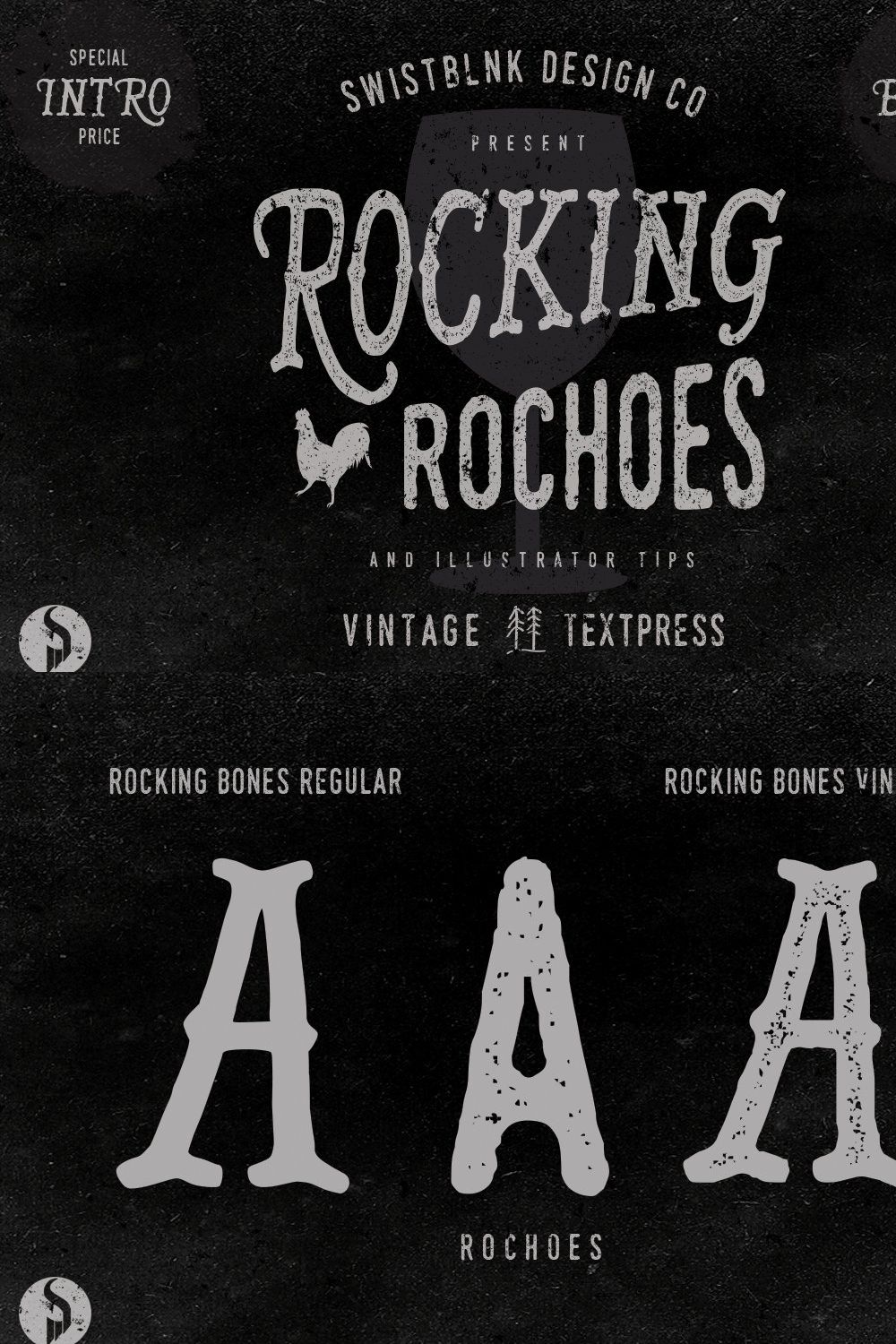Rocking Rochoes Typeface pinterest preview image.