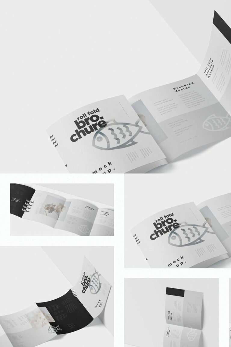 RollFold Brochure Mockup Square MasterBundles