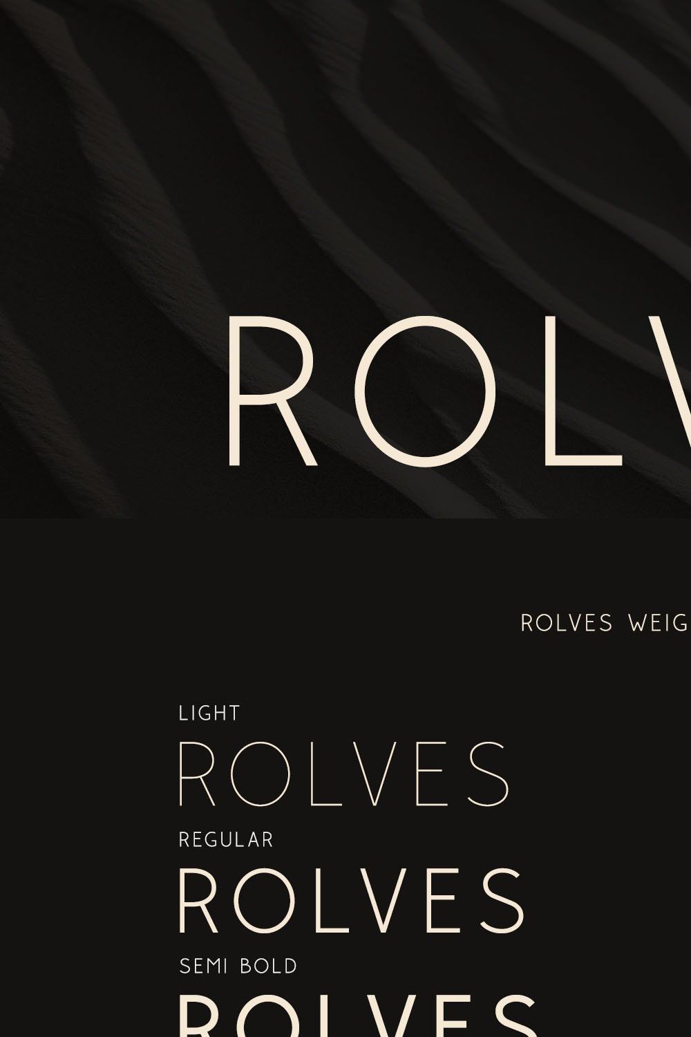 Rolves - Sans Serif Font Family pinterest preview image.