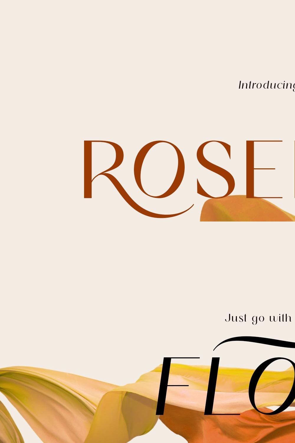 Rosehot Typeface pinterest preview image.