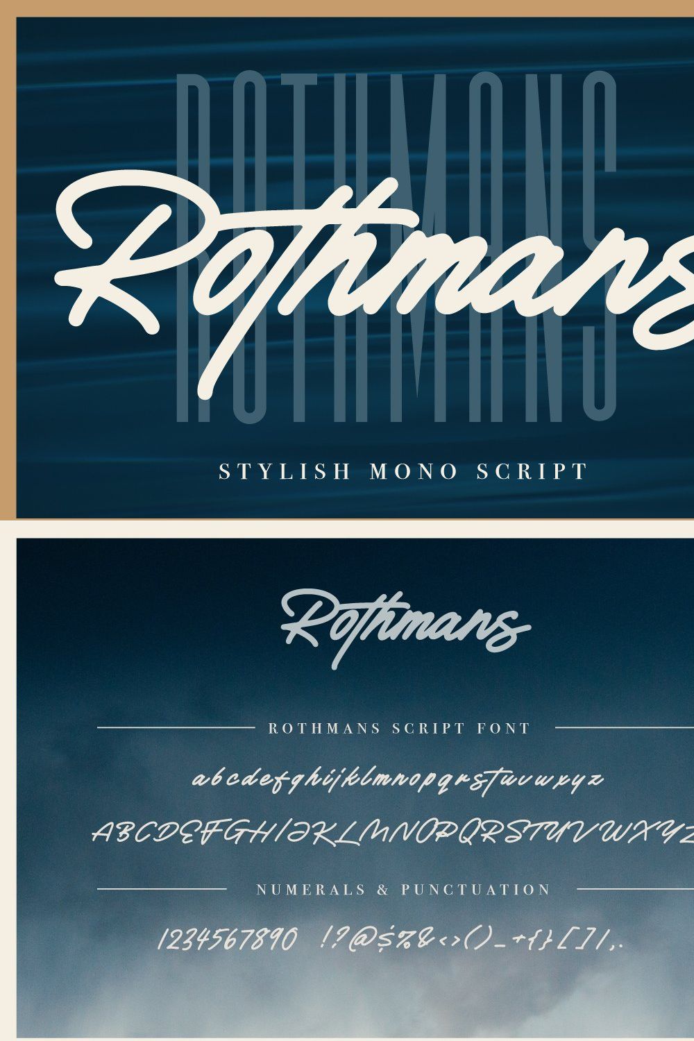 Rothmans - Font Duo (Free Version) pinterest preview image.