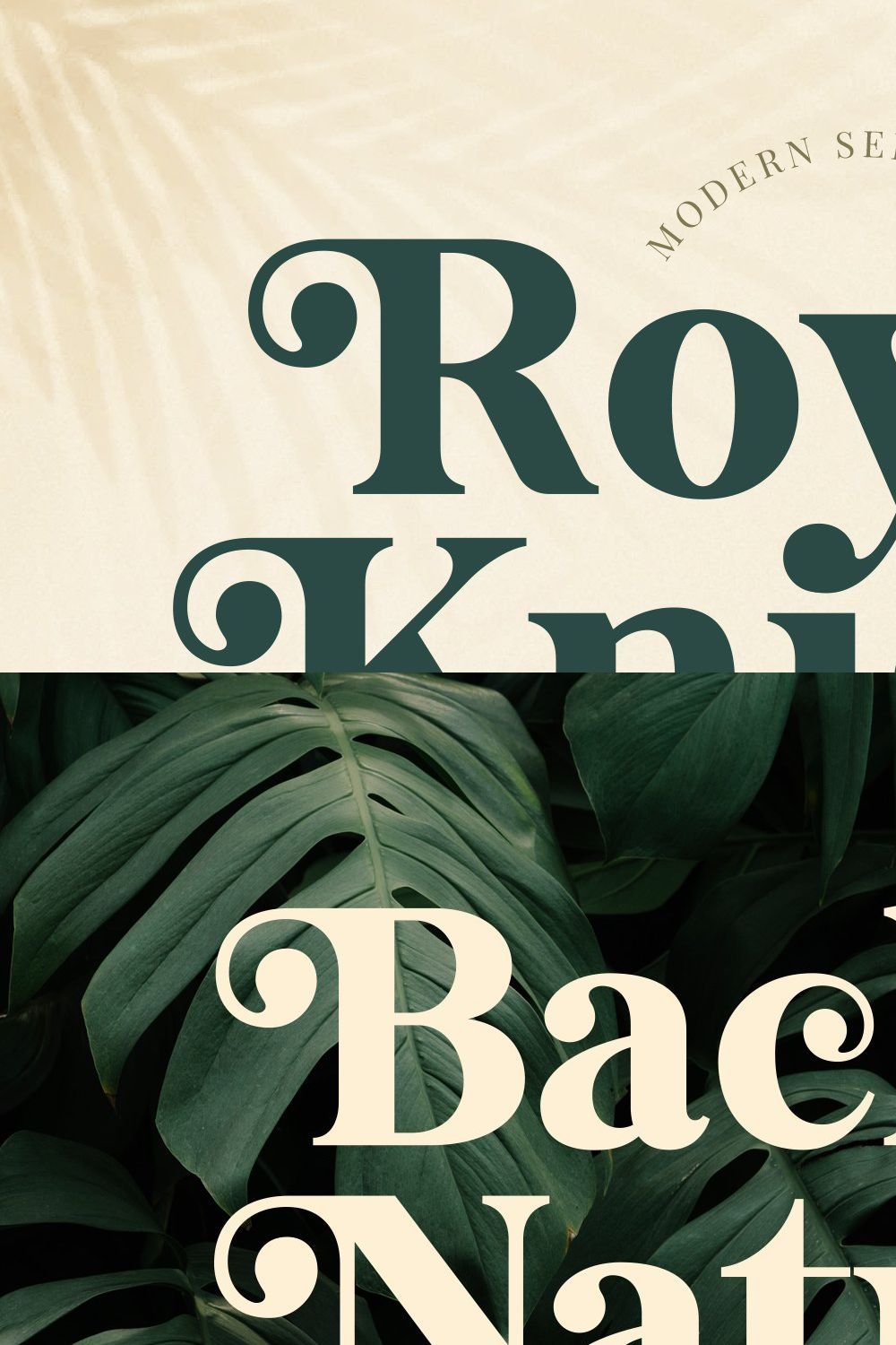 Royal Knight - Modern Serif Font pinterest preview image.